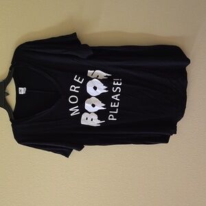 Black "More Boos" tshirt